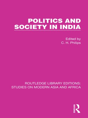 cover image of Politics and Society in India